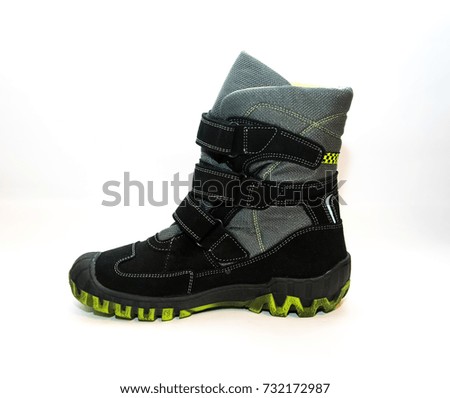 one thermobotin in black and green for boy teenager on white background