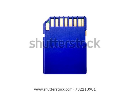 memory SD Card isolated on white background.