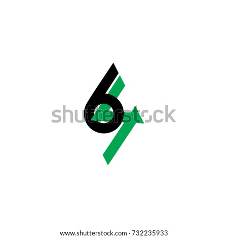 number 64 3d design logo vector