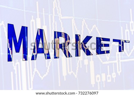 The word market on a white background