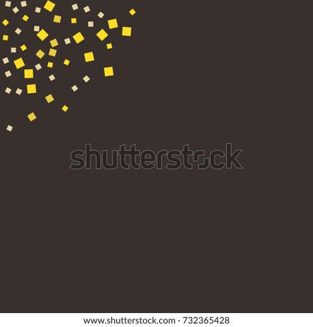 Gold texture glitter on a brown background. Abstraction of golden confetti on a brown background. Element of design. Vector illustration. EPS 10.