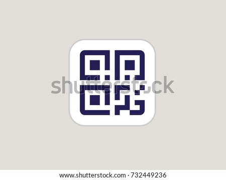 Simple QR code. Vector QR code icon Royalty-Free Stock Photo #732449236