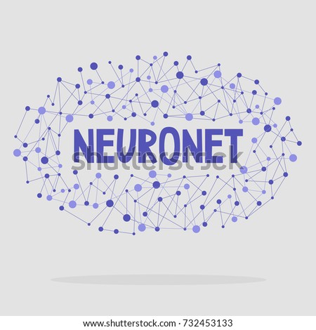 Neuronet, conceptual illustration. Flat editable vector clip art. Vector illustration. Artificial intelligence, machine learning. Modern technologies.