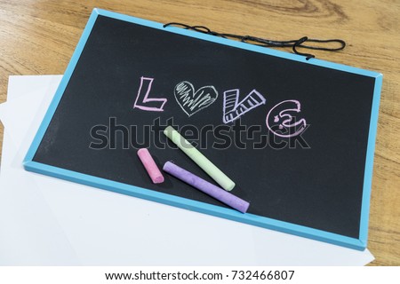 Blackboard write Love