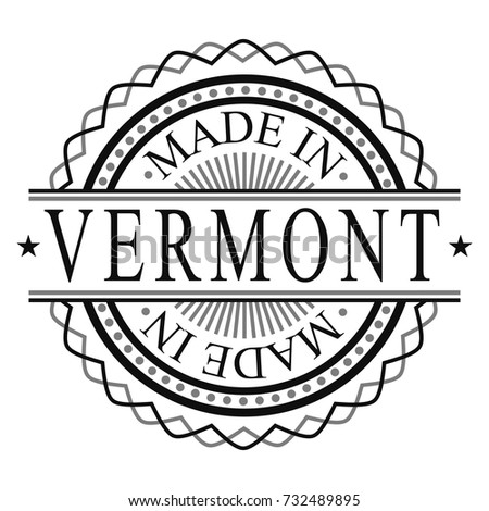 Made In Vermont Stamp Logo Icon Symbol Design