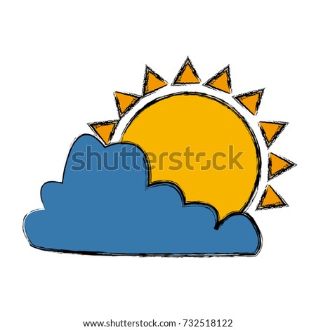 Sun and cloud symbol