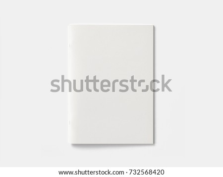 Blank Magazine brochure isolated on White to replace your design