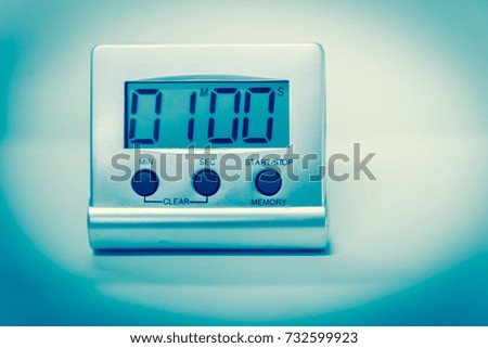 Blurred timer countdown in laboratory.