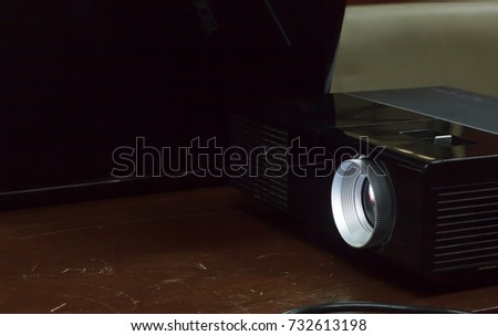 Projector for projection.