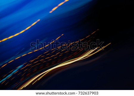 Abstract image of speed motion on the road at dark/Speed motion on the road