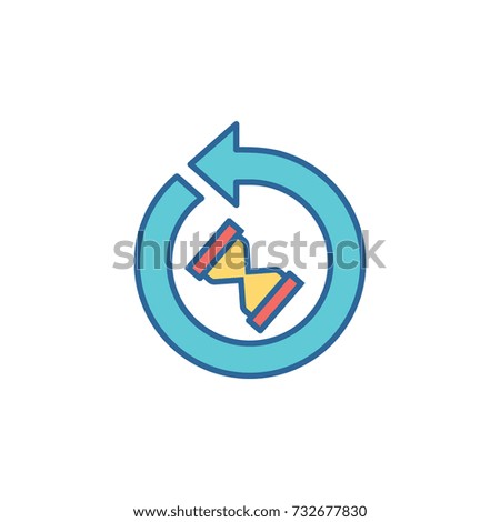 Clock timer icon vector logo design illustration