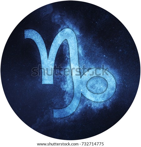 Capricorn Zodiac Sign Isolated on white background