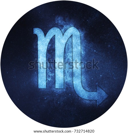 Scorpio Zodiac Sign Isolated on white background