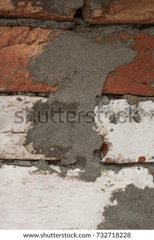 Old red bricks wall background