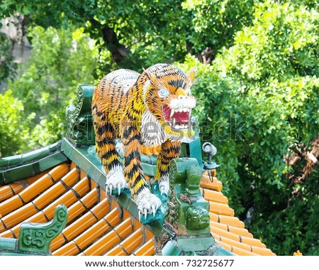 Tiger statue at Tiger and Dragon temple , Kaohsiung Taiwan