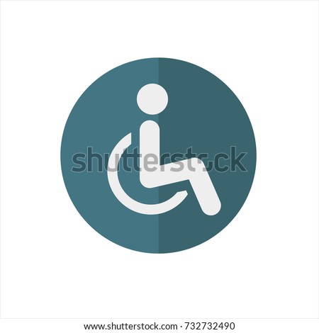 Disabled Icon in trendy flat style isolated on white background. Disabled icon symbol for your web site design,Disabled logo, app, UI. Vector illustration, Disabled icon eps10. 