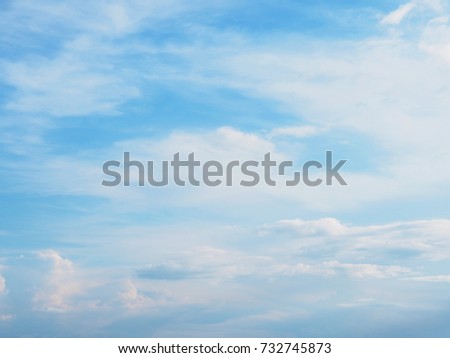 Blue sky and cloud for natural background