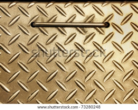 Texture of gold metal and handle