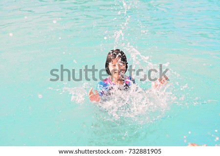 Children swimming pool in holiday