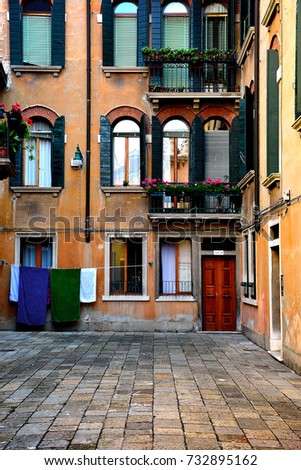 Wonderful city. Old buildings. Venice. Italy.