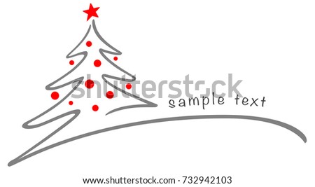 Christmas tree / Hand drawn