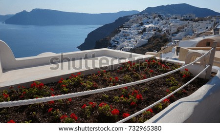 Photo from one of the most beautiful islands in the world, volcanic island of Santorini, Cyclades, Greece            