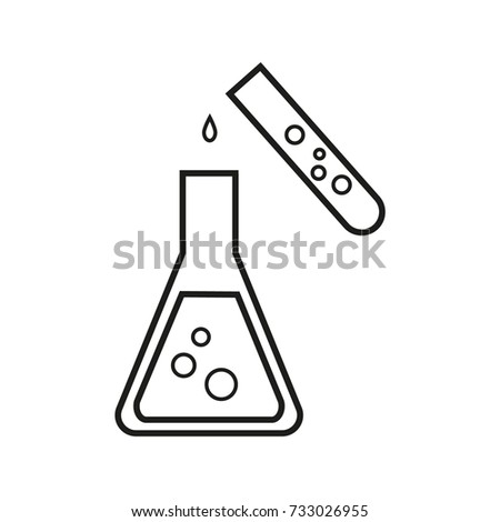 Line icon. Laboratory glass, experience