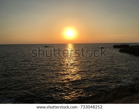 The sea and the sunset