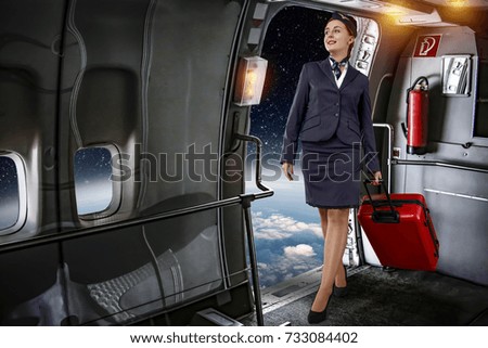 woman in plane and xmas time 