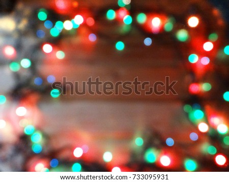 abstract background colorful blurred chrismas light garland