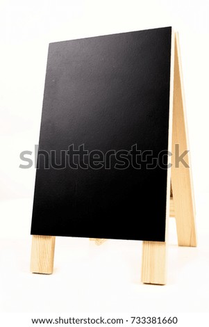 image of  blank blackboard over a white background / With Copy Space
