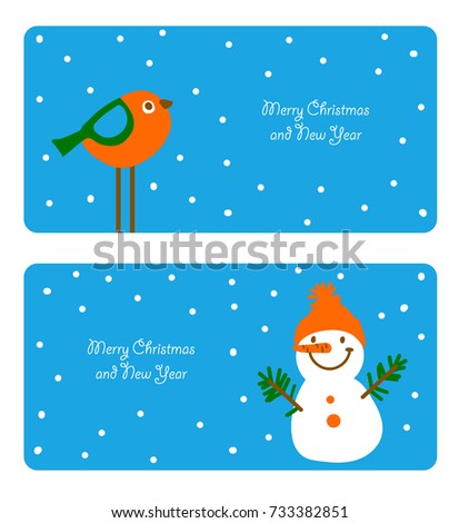 Set of Christmas cards