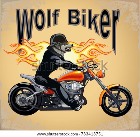 vintage Wolf motorcycle label