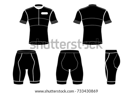 Cyclist clothes, Sport Clothes model black and white coloring
