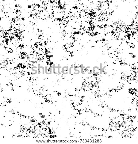 Black and white texture of grunge vector. Abstract monochrome pattern for surface and textile design. Brushed black paint cover. Grunge rough dirty background 