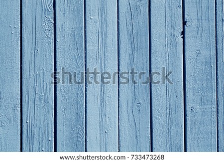 Blue color wood fence pattern. Abstract architectural background and texture.