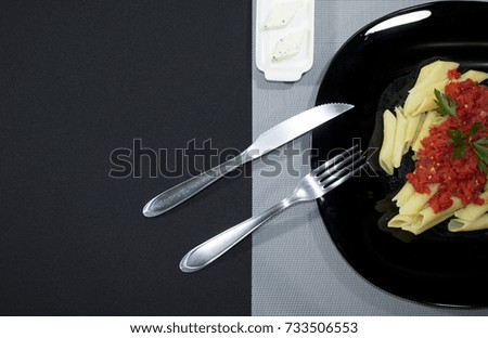 Delicious pasta with tomato sauce