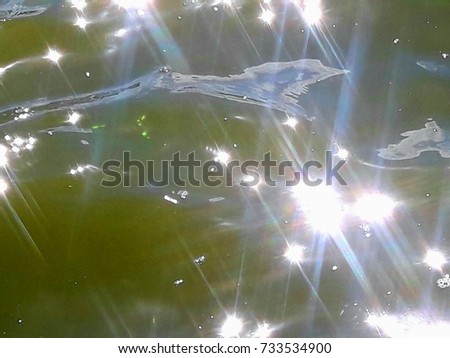 sparkling glittering lake water surface