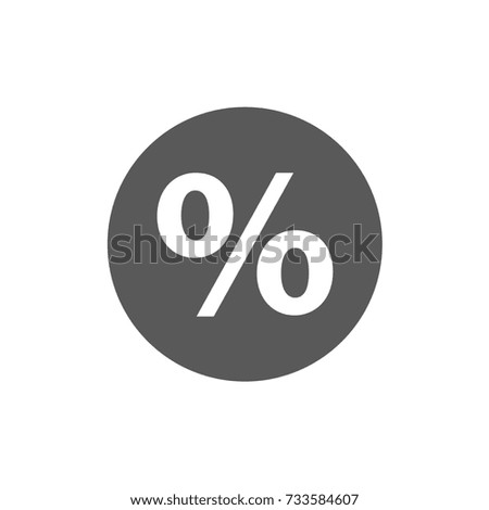 Percent sign  icon simple isolated on white background