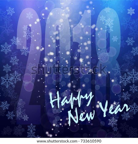 happy new year greeting card, illustration clip-art