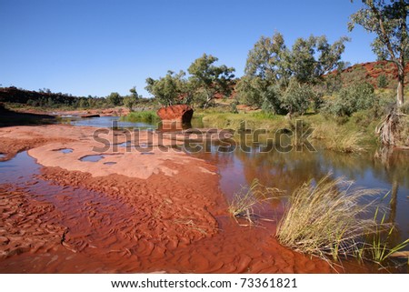 Finke Gorge National park in Australias Northern territory. Royalty-Free Stock Photo #73361821