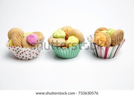 biscuit on white background