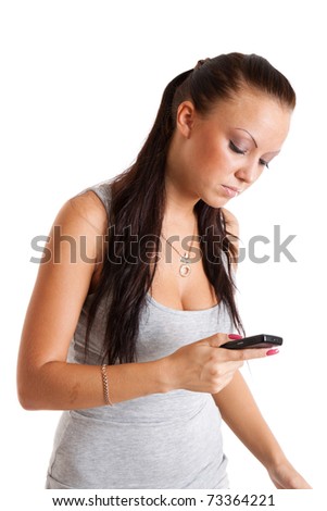 Young girl with a mobile phone
