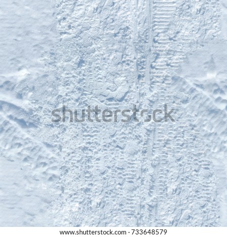 Snowy road.  Seamless texture.