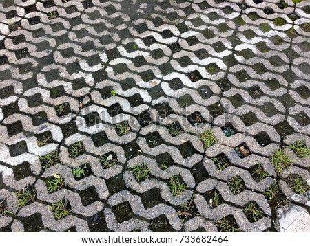 Abstract and background of cement block on floor