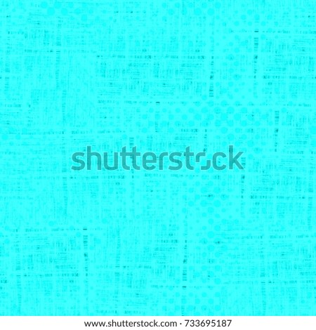 Seamless color grunge turquoise background. Halftone elements. Texture of spots, stains, ink, dots, scratches. Vintage damaged cyan design backdrop. Abstract square aged green wall