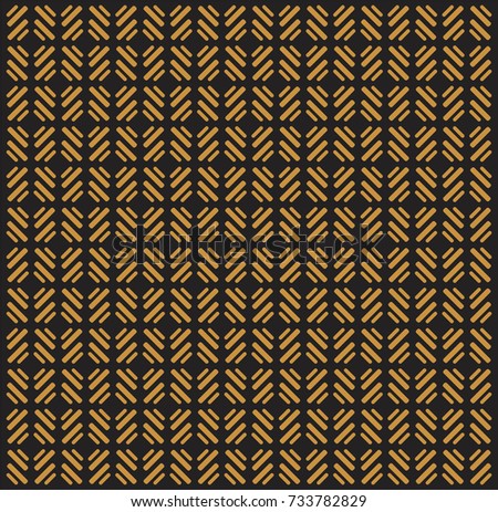 Abstract Lines Vector Pattern. Geometric gold texture. Repeating background.
