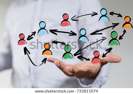 people network Royalty-Free Stock Photo #733811074