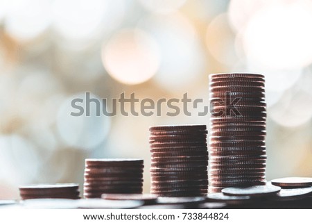 money stack, coin stack