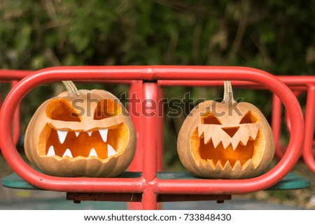 pumpkin Halloween play on the Playground